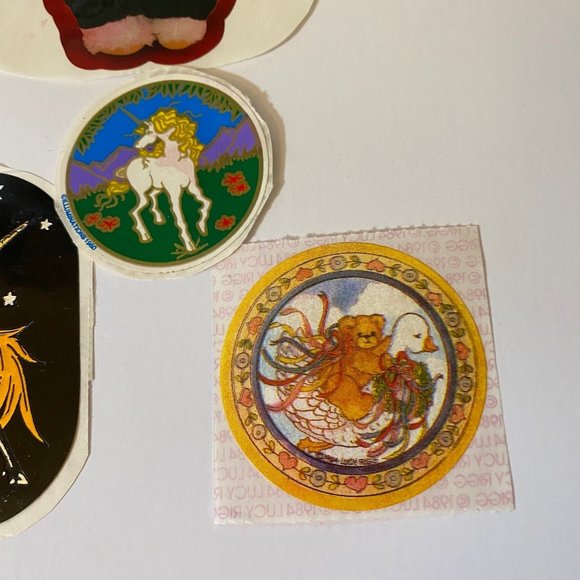 Vintage Bears & Unicorns Stickers Set Lucy Rigg Illuminations & More - Picture 4 of 12